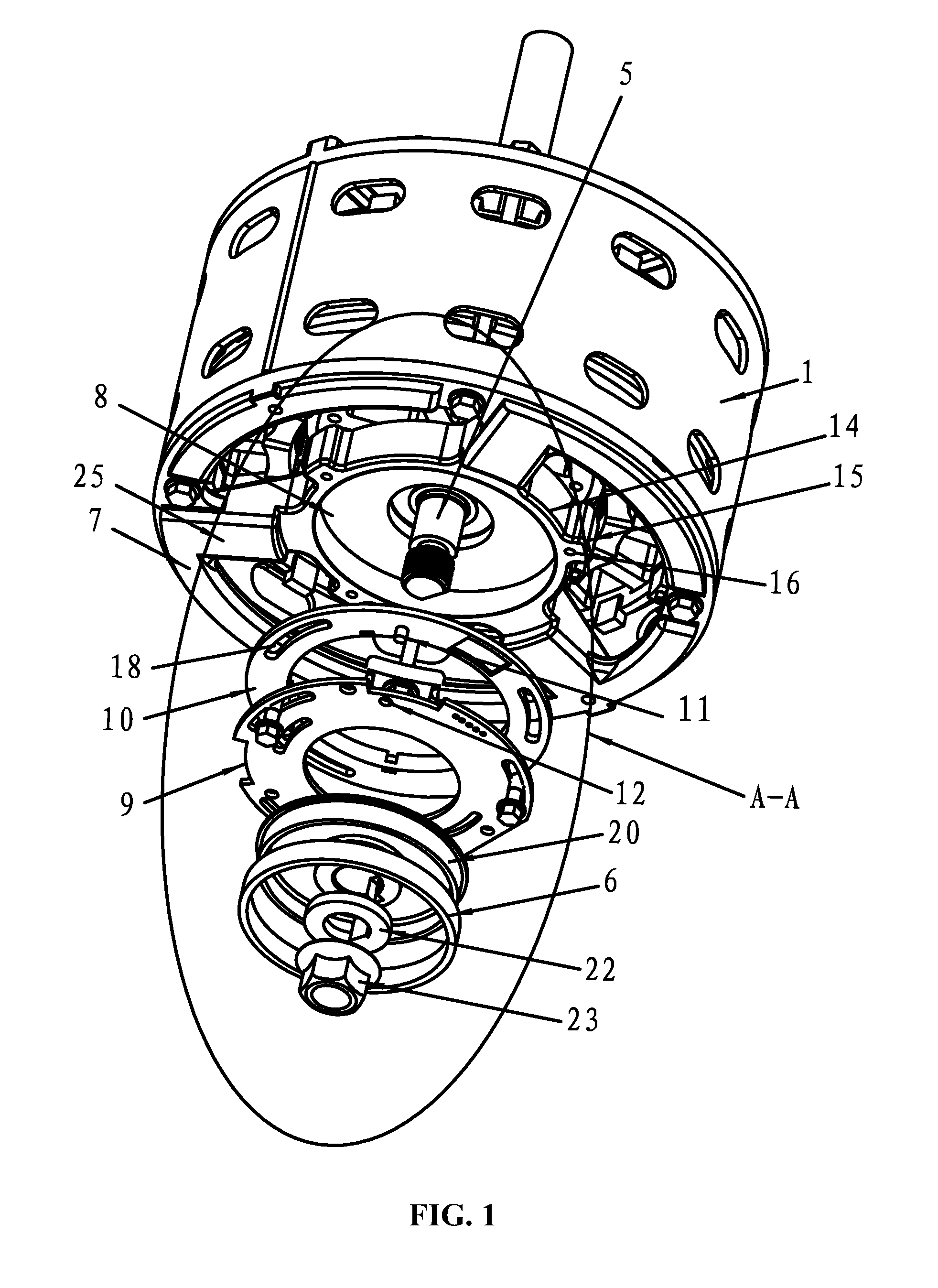 Brushless DC motor having structures for mounting a hall element and a magnetic ring outside a motor casing