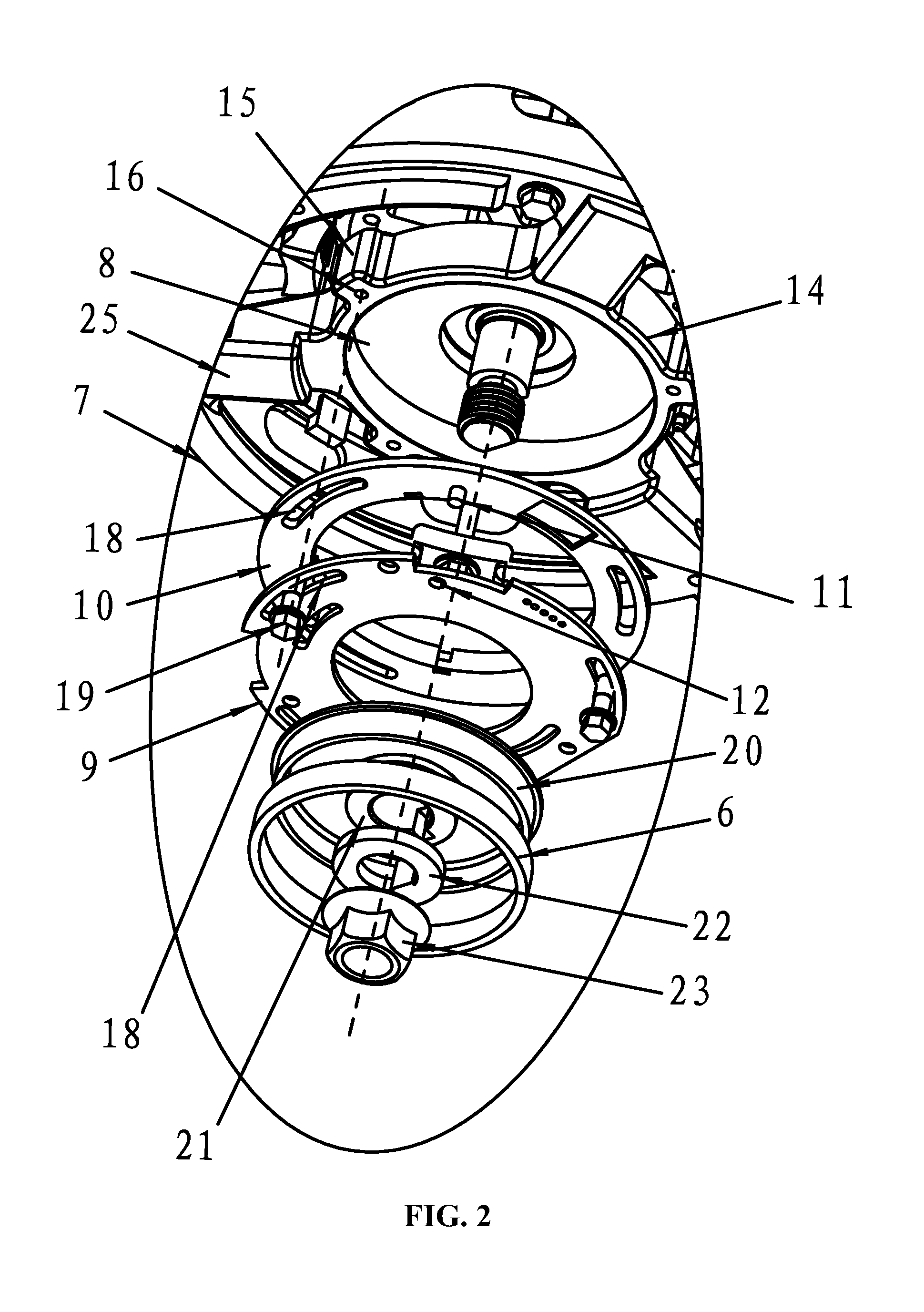 Brushless DC motor having structures for mounting a hall element and a magnetic ring outside a motor casing