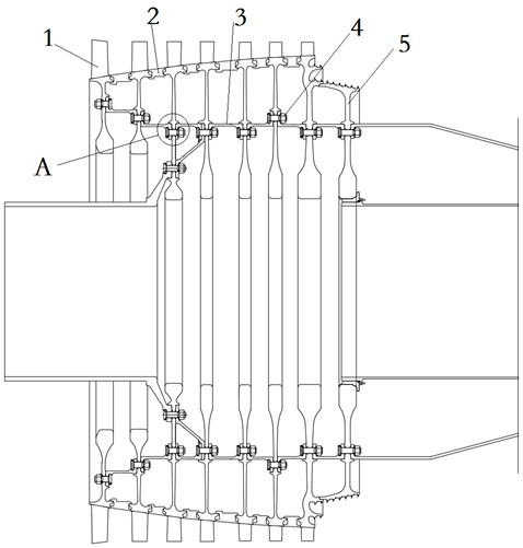 Double-layer drum reinforced rotor structure of gas compressor of gas turbine