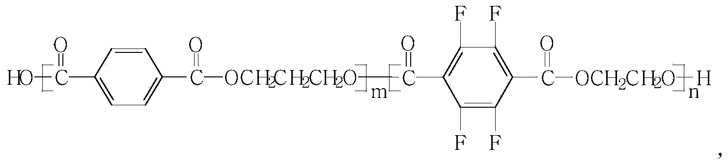 Fluorine-containing PET (polyethylene terephthalate)-PTT (polytrimethylene terephthalate) copolyester FDY (fully drawn yarn) fiber and preparation method thereof