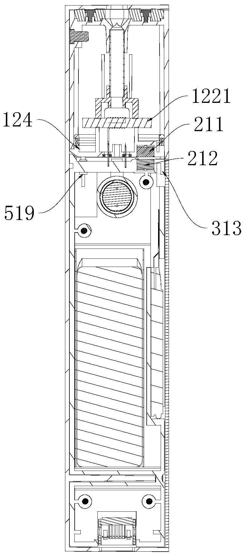 Electronic cigarette realizing mounting and dismounting of cartridge from side face and electronic cigarette set