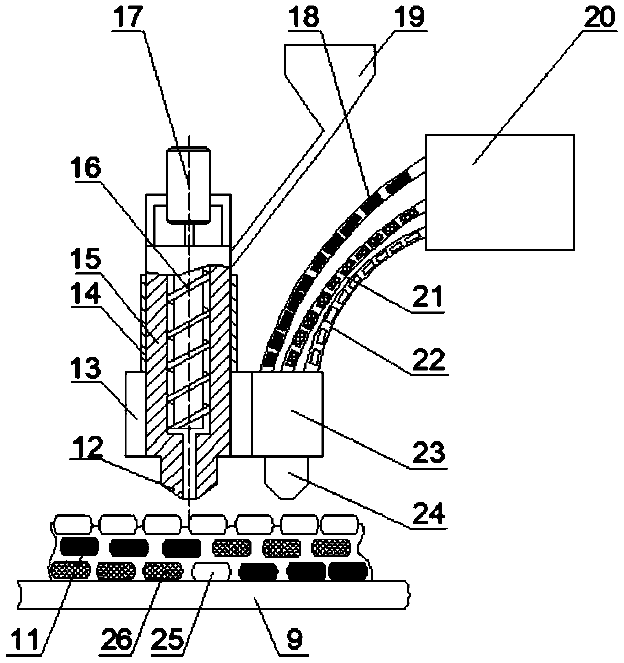 Melt-solid dual-phase 3D printer