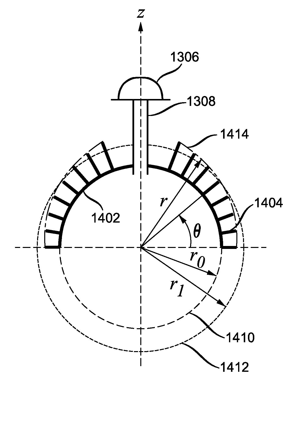 Broadband convex ground planes for multipath rejection