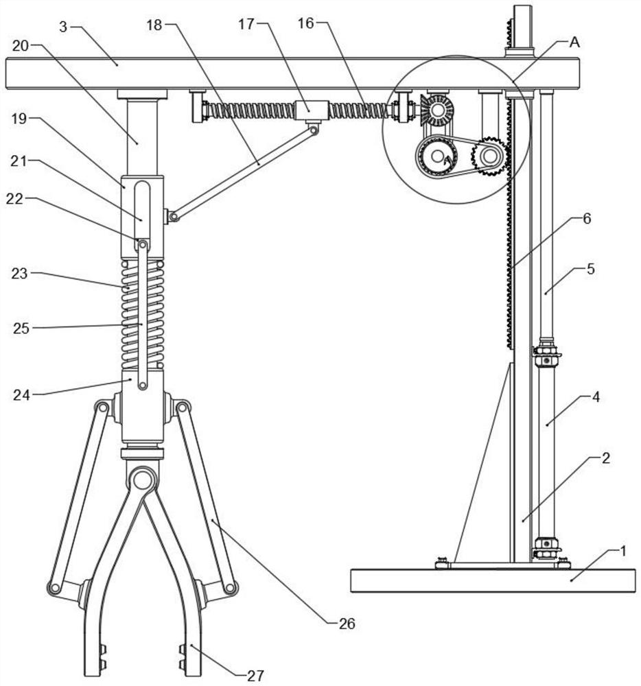 Logistics sorting manipulator with elastic clamping structure