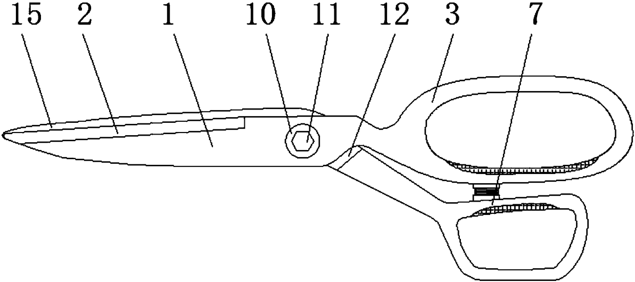 Hand-held compression-proof cutting scissor for garment processing