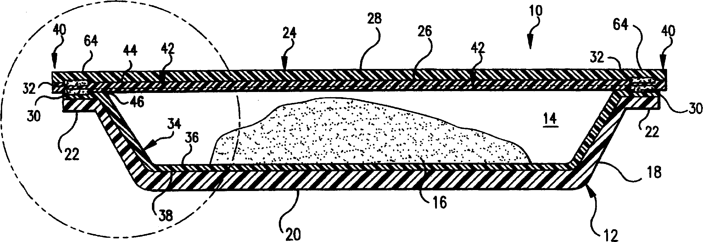 Laminate having coextruded, multilayer film which delaminates and package made therefrom