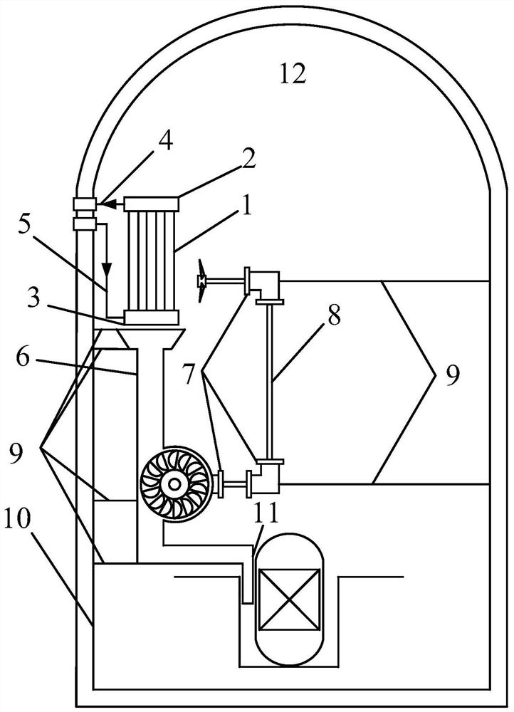 Containment built-in efficient heat exchanger adopting self-flowing type air blowing system