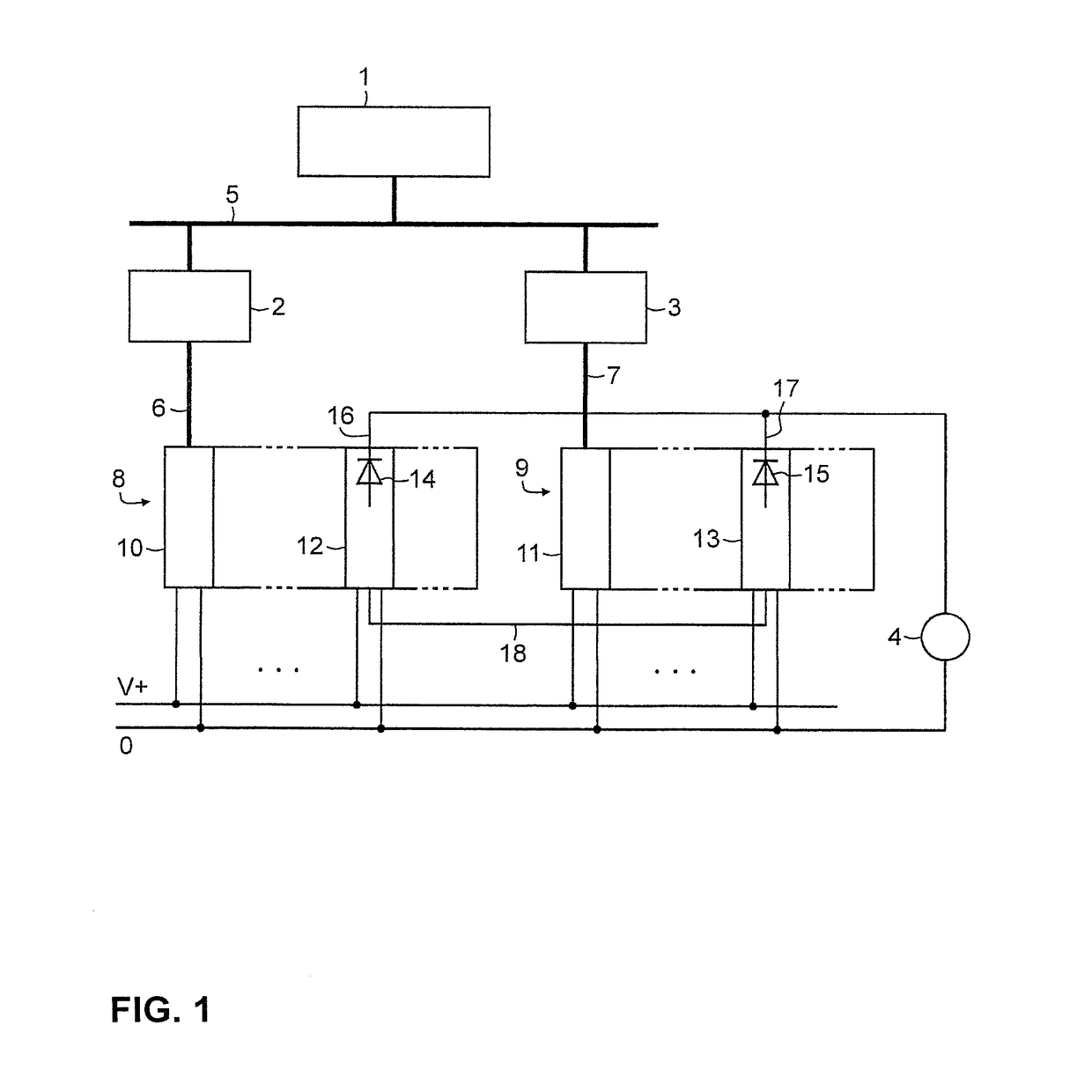 Redundant control system for an actuator and method for redundant control thereof