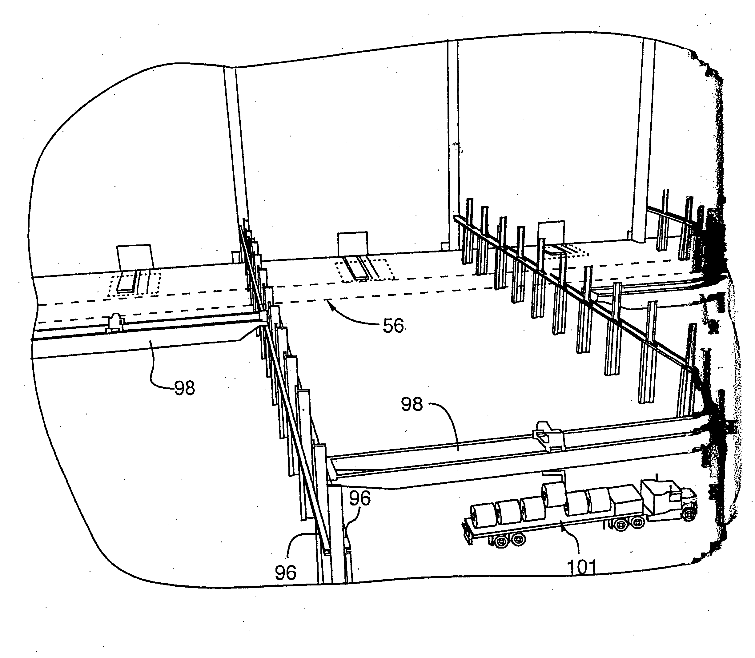 Process for handling cargo and cargo handling facility