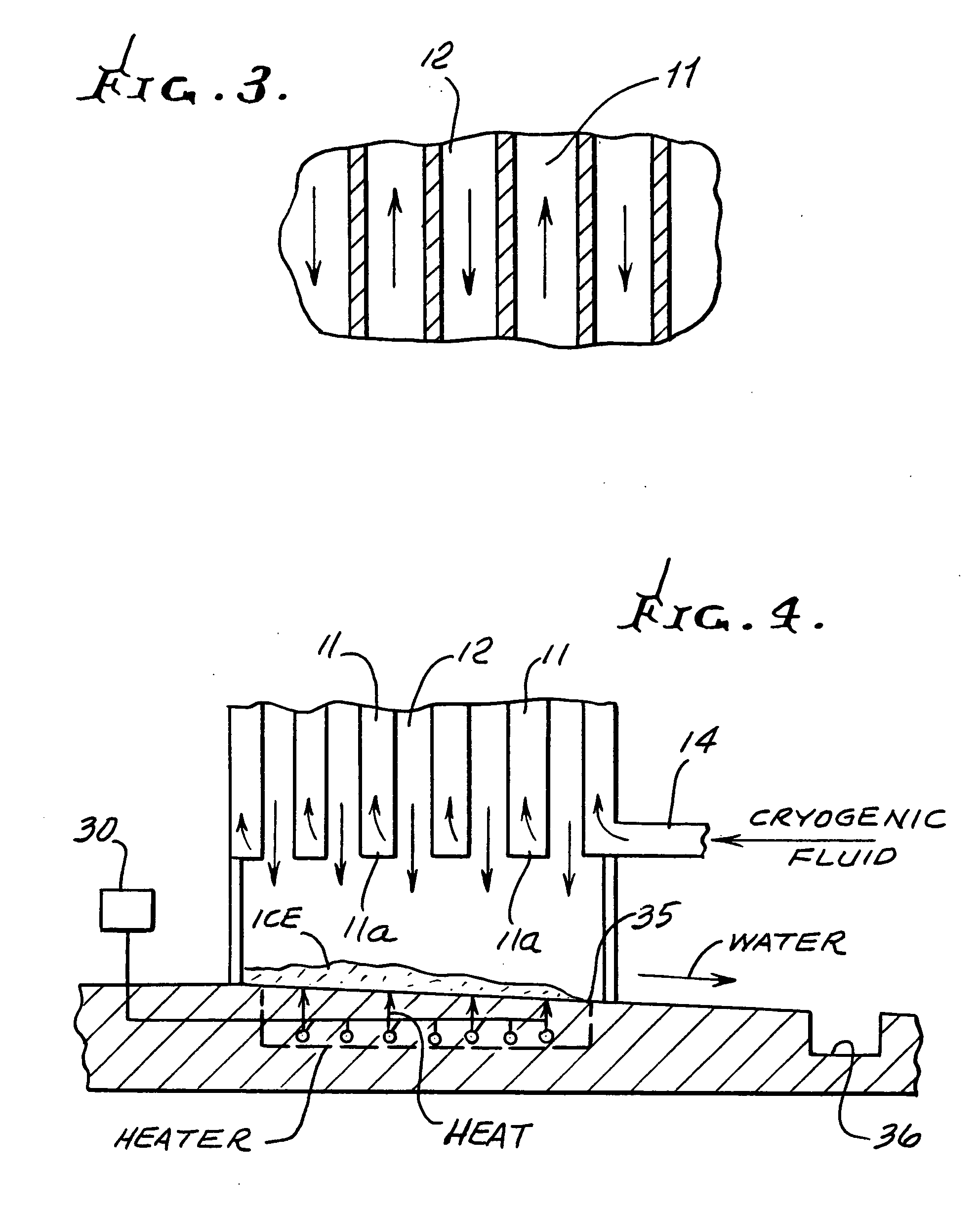 Thermal method for ice removal under ambient air cryogenic vaporizers