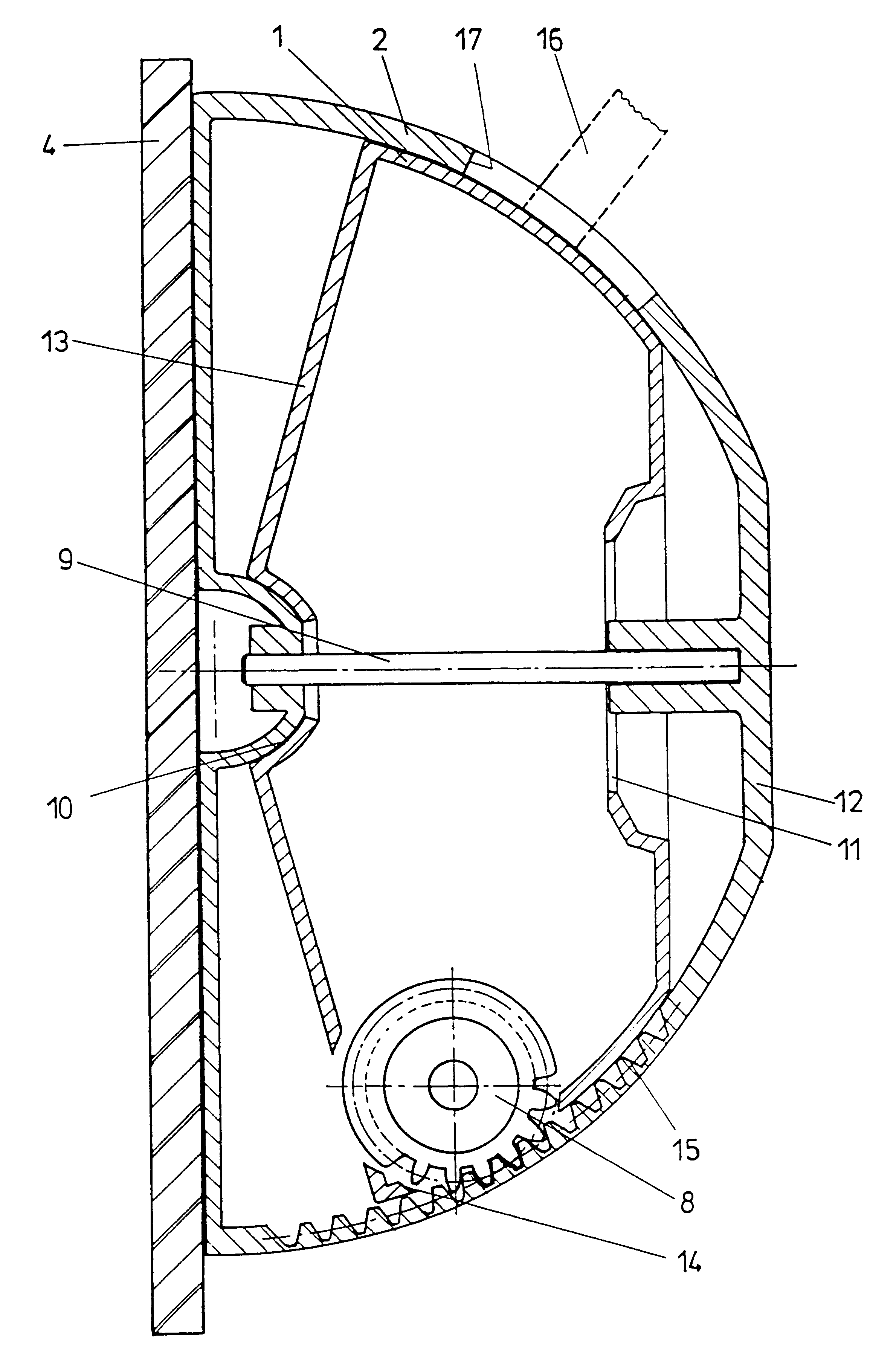 Adjustable rear-view mirror for a vehicle