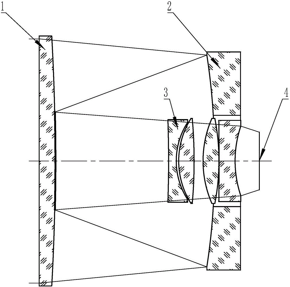 Refraction and reflection type large aperture and large field of view imaging system