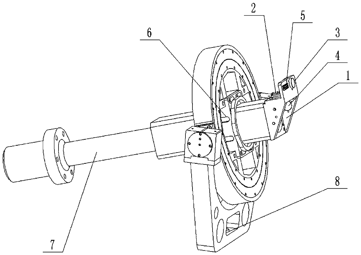 Wind-tunnel balance terminal attitude measurement device and balance calibration method thereof