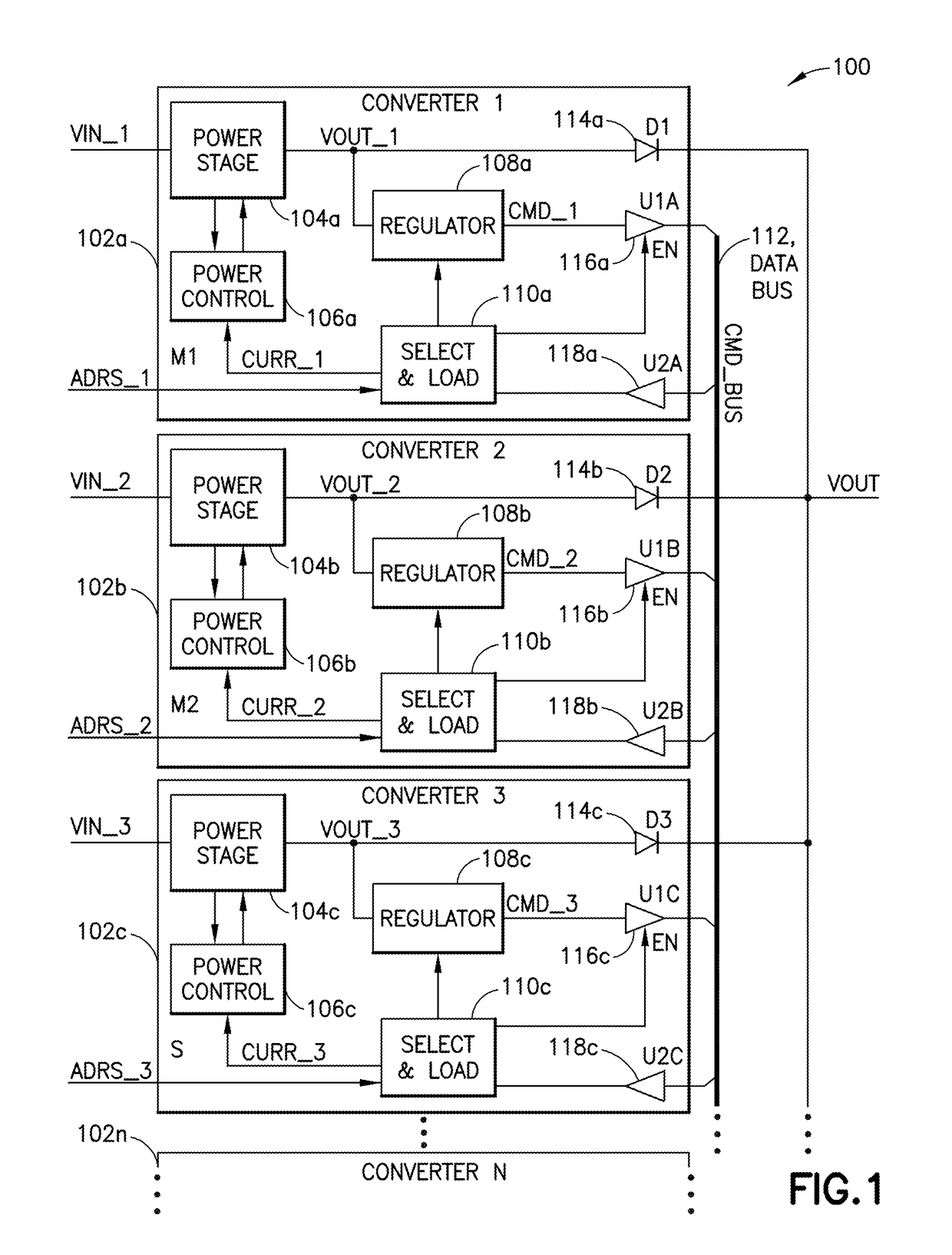 Load sharing between parallel connected power converters