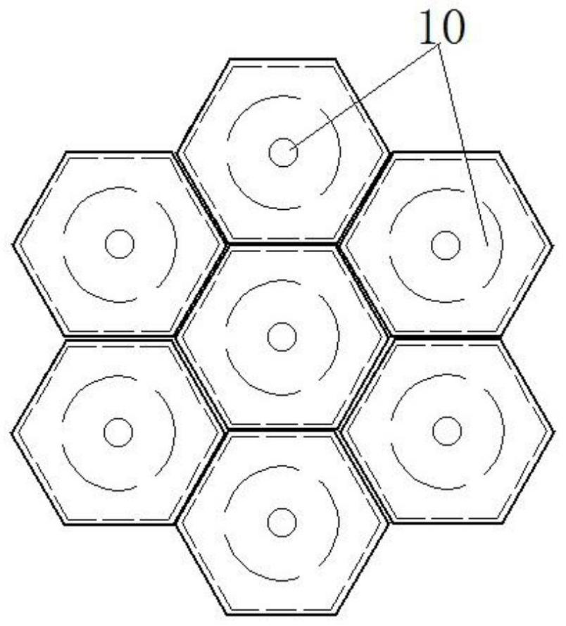 Anechoic tile attached to outer surface of underwater vehicle shell and underwater vehicle