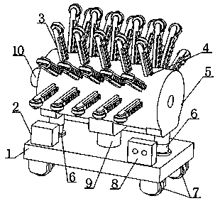 An auxiliary device for laying arched bricks