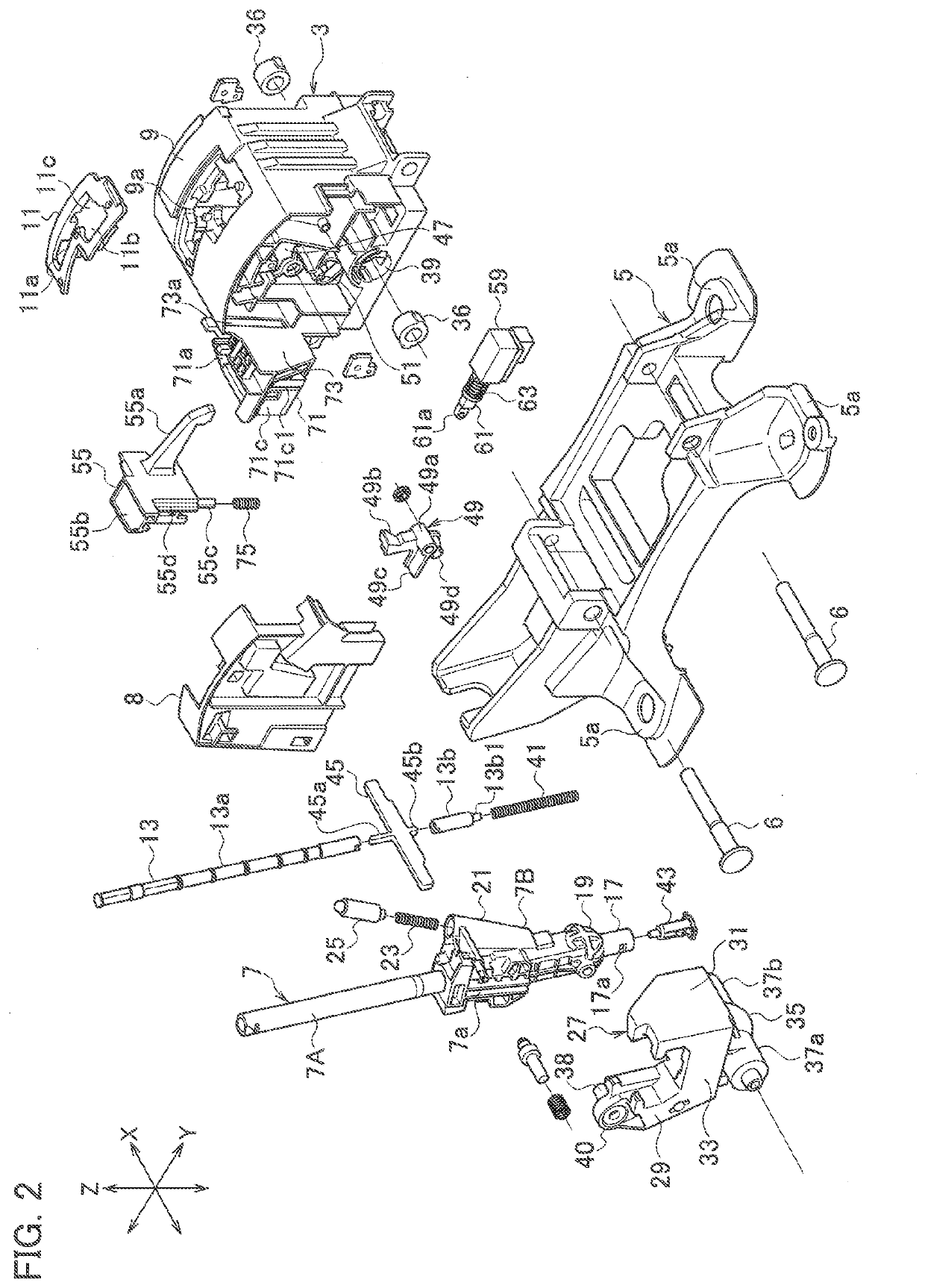 Gearshift lever device