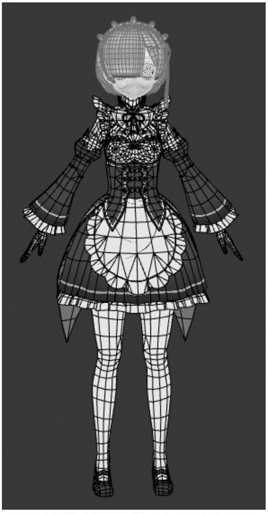 Color control method and device for role model