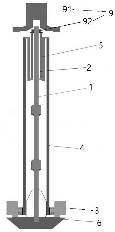 A bushing tie rod system on the side of the transformer grid