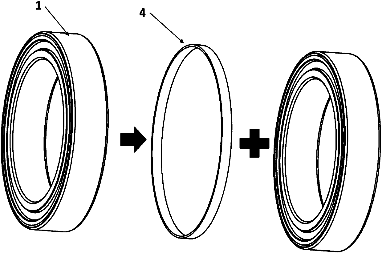 Bearing ring having opening grooves, and bearing