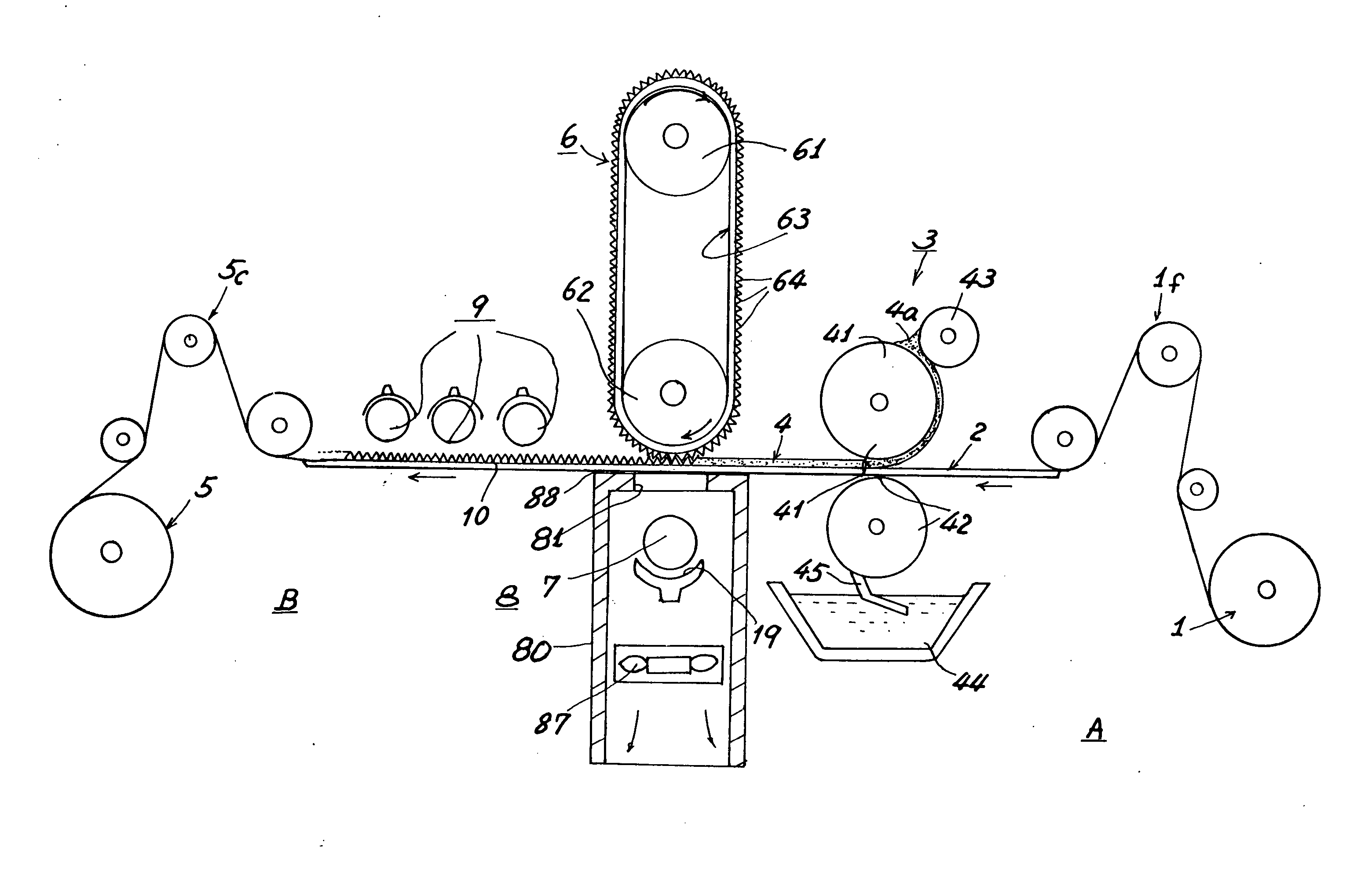 Method for forming structured film as molded by tape die