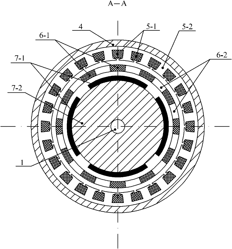 Radial-radial magnetic field modulation type brush-less composite structure motor