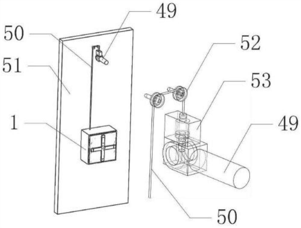 Anti-falling switch cabinet capable of being opened in four directions