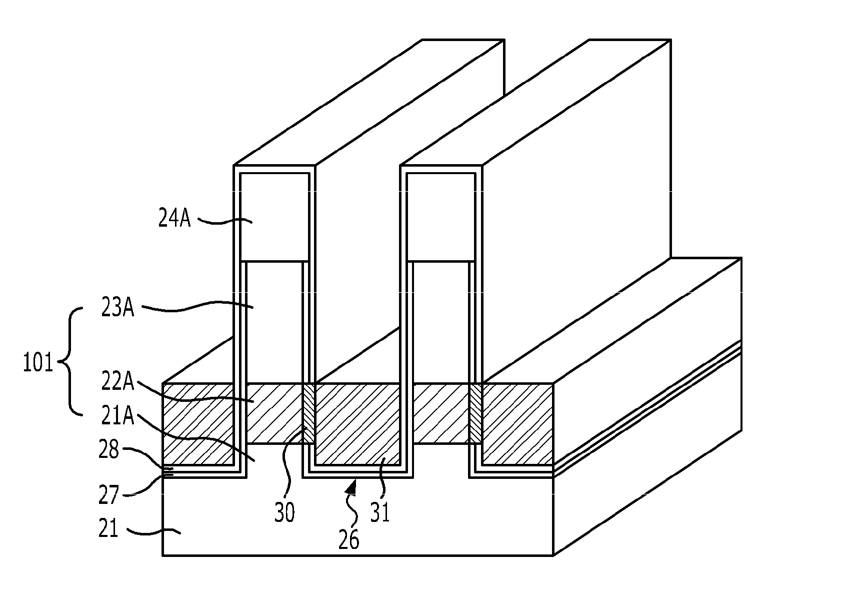 Semiconductor device with one-side-contact and method for fabricating the same
