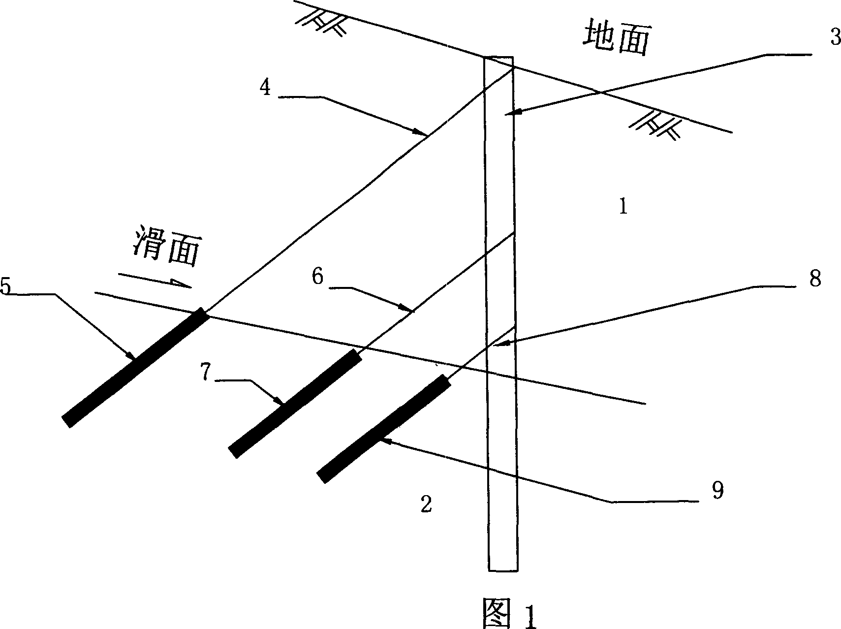 Multi-anchoring point antisliding pile adapted to multilayer slide surface and deep sliding face