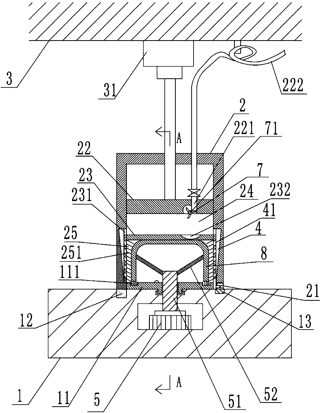 Spraying device for box of electric hoist