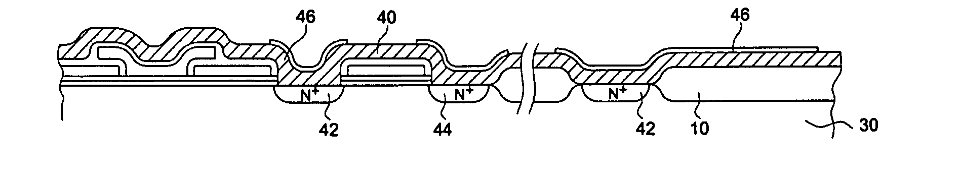 Integrated circuit with a very small-sized reading diode