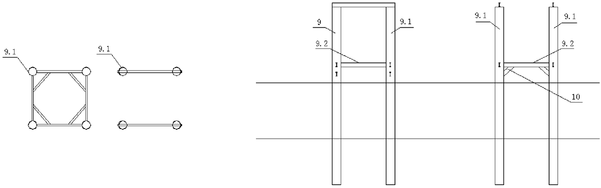 Large-diameter steel pile casing and three-frame type guide frame driving construction method