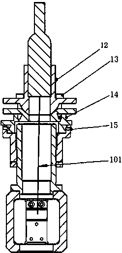Six-DOF (six degrees of freedom) adjusting device for common spatial adjustment of telescope