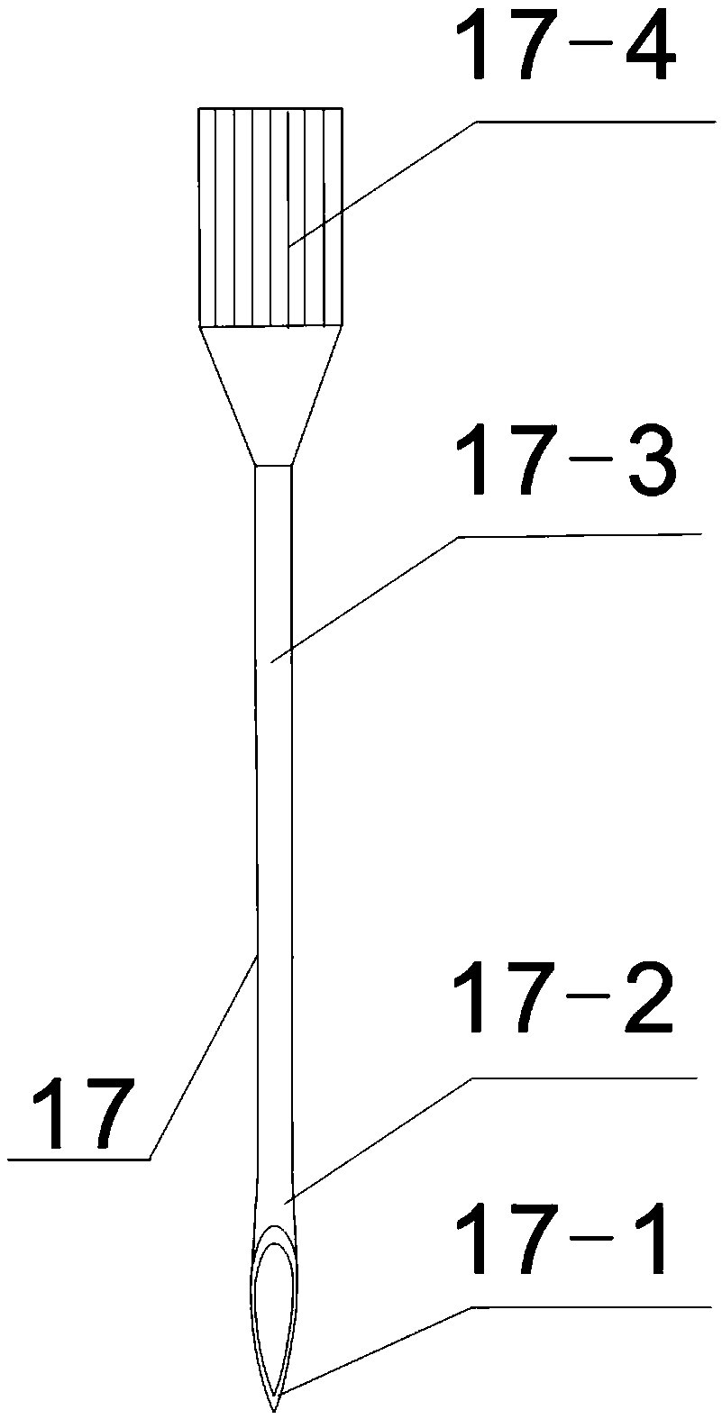 Anti-particle flat-shaped syringe needle for injection and processing device and method of syringe needle