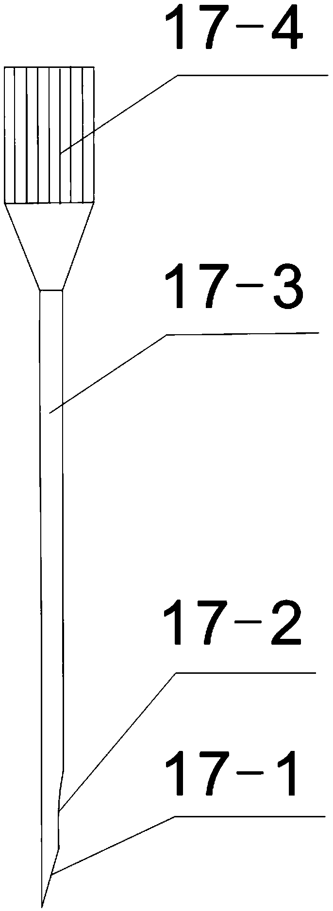 Anti-particle flat-shaped syringe needle for injection and processing device and method of syringe needle