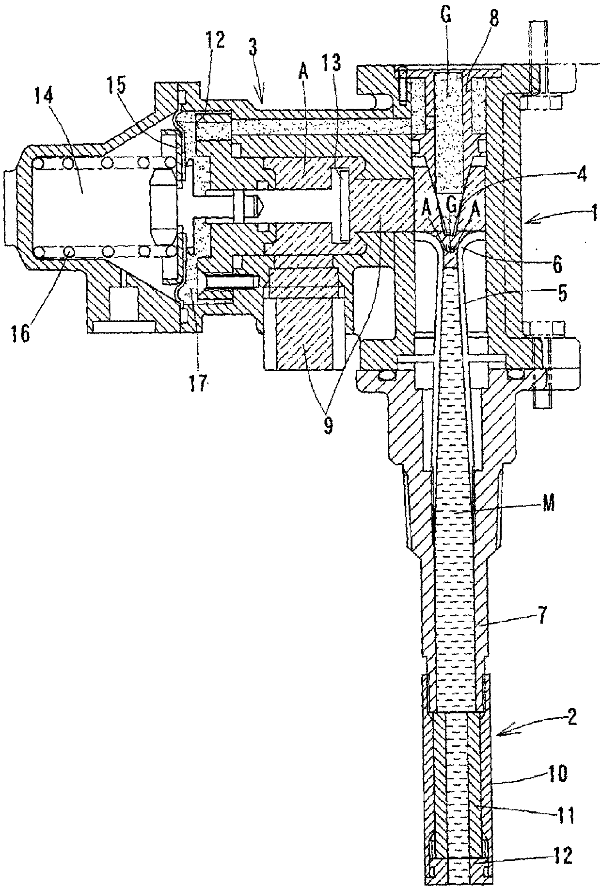 Mixed gas production device