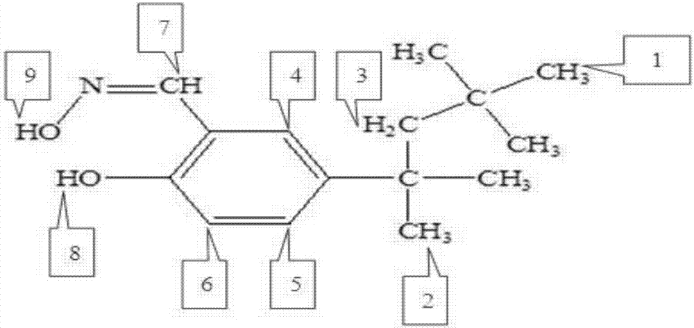 Tert-octyl salicylaldoxime and synthetic method thereof