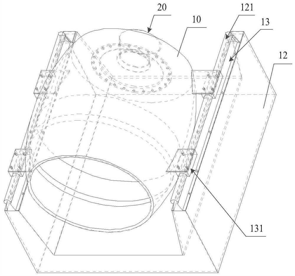 A phase change engine exhaust flame temperature testing device and control method