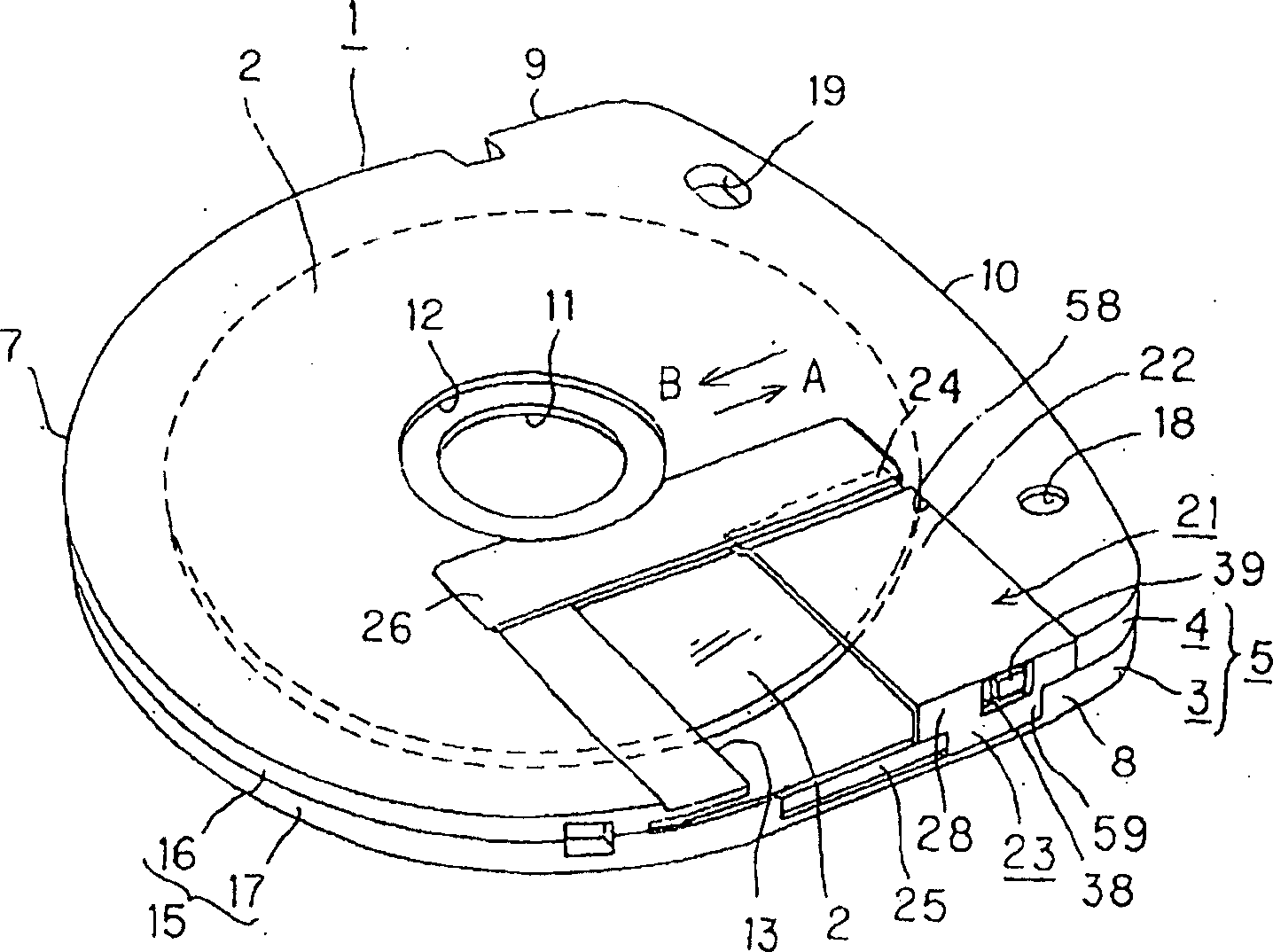 Disc cartridge, and disc recording and/or reproducing device using the same