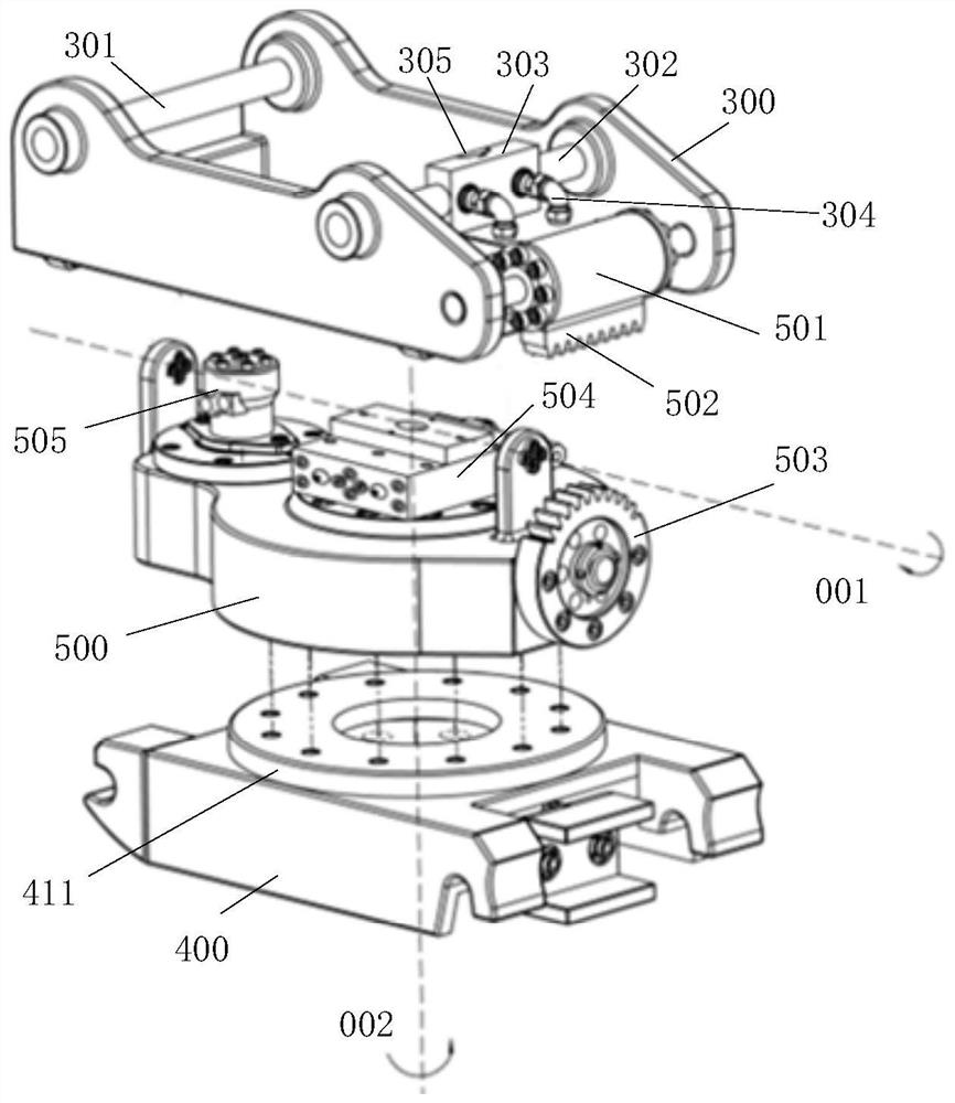 A fully automatic quick change device for emergency rescue engineering equipment