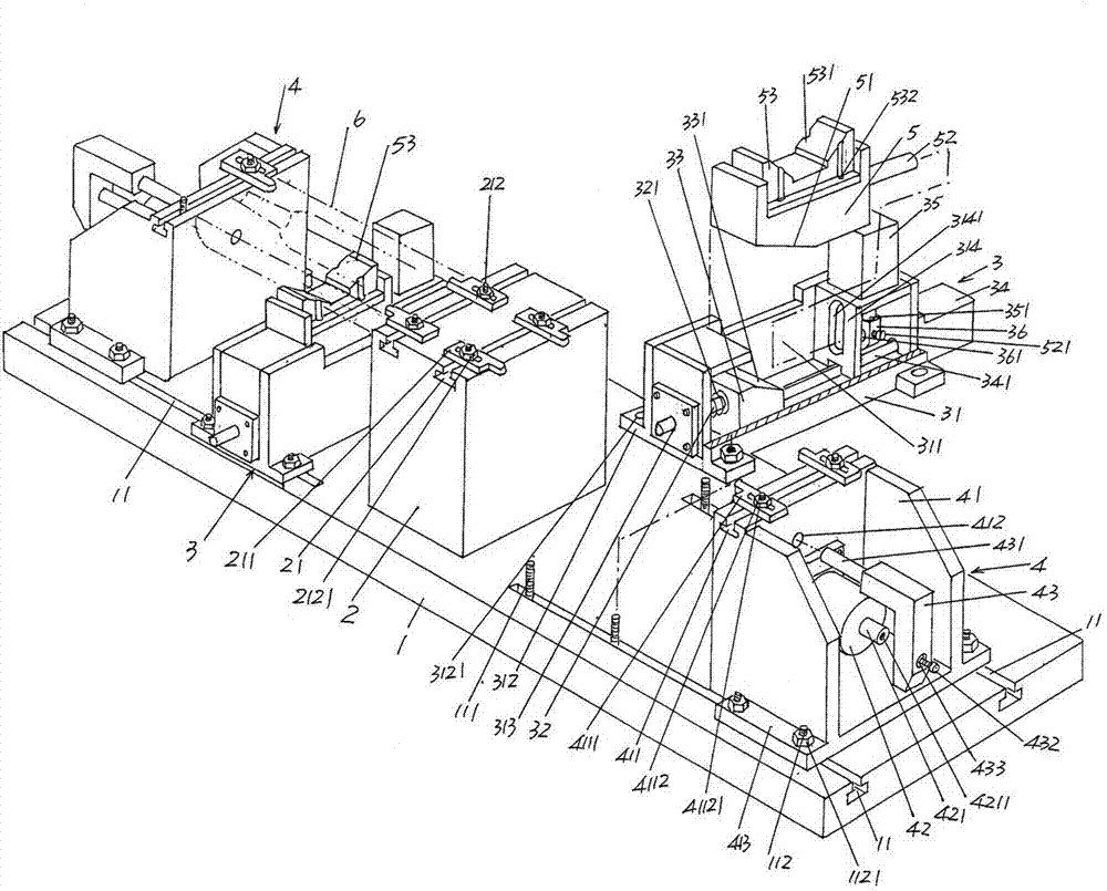 Fixture structure for machining inner cavities and joint closing surfaces of glass molds