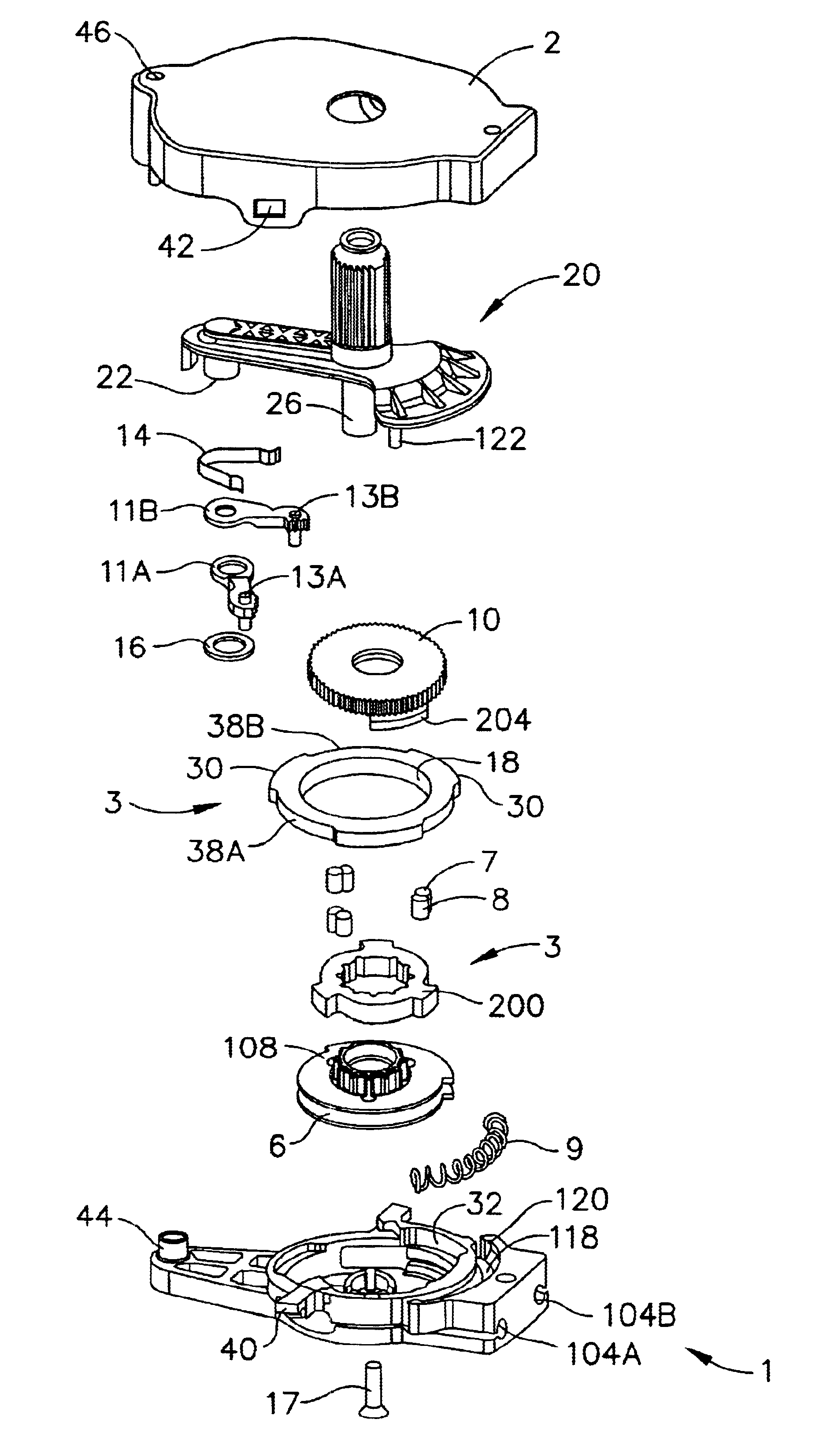 Apparatus and method for thin profile ratchet actuator