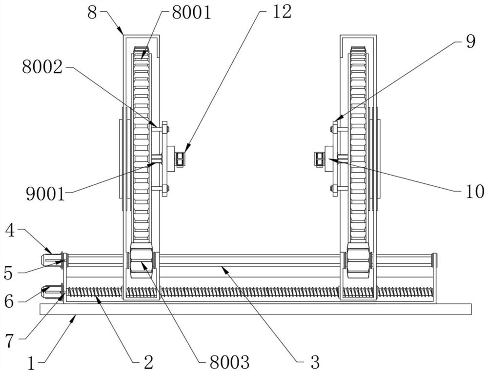 A copper-clad laminate clamping system and clamping and flipping method