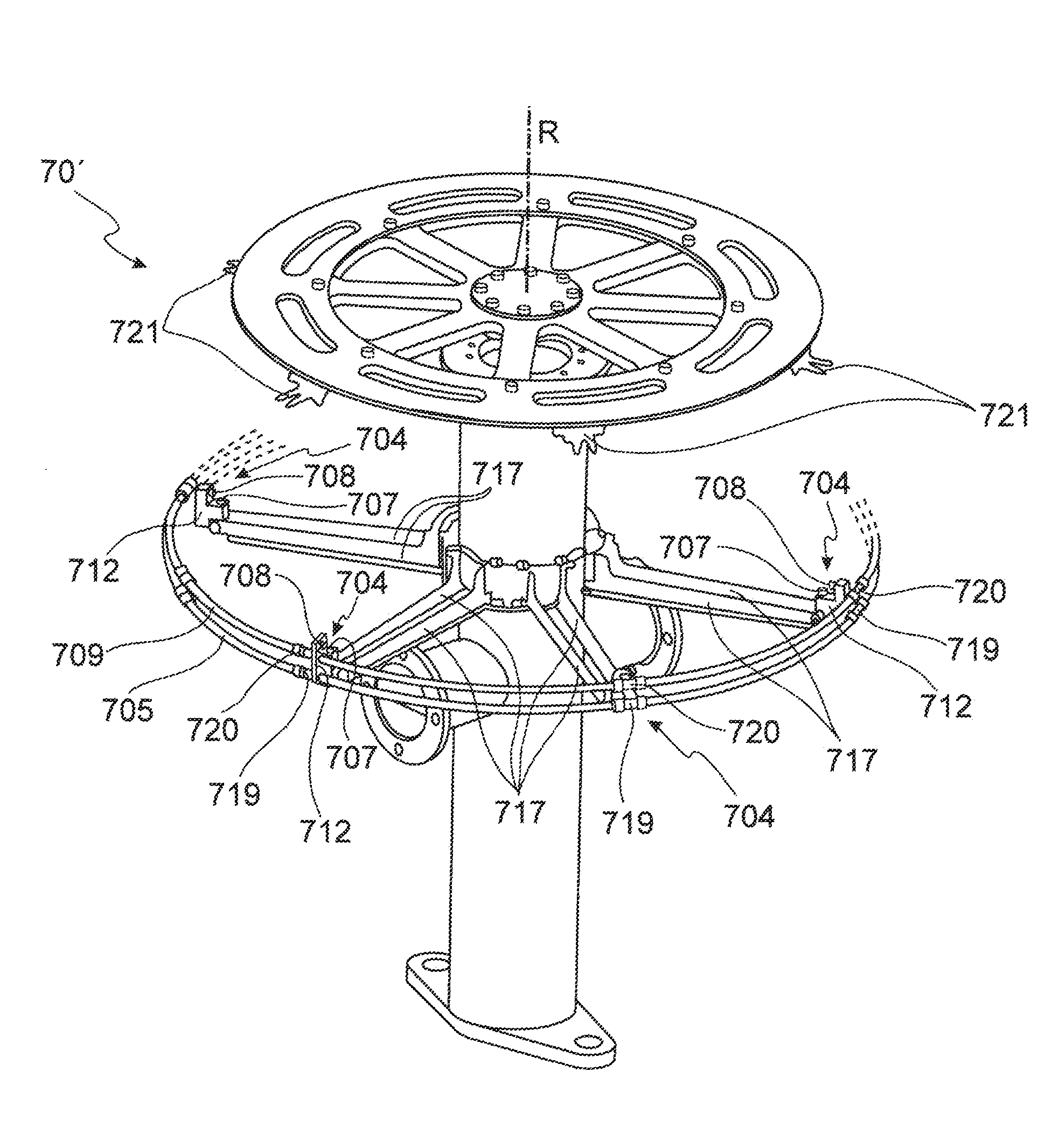 Machine and method for producing and filling containers