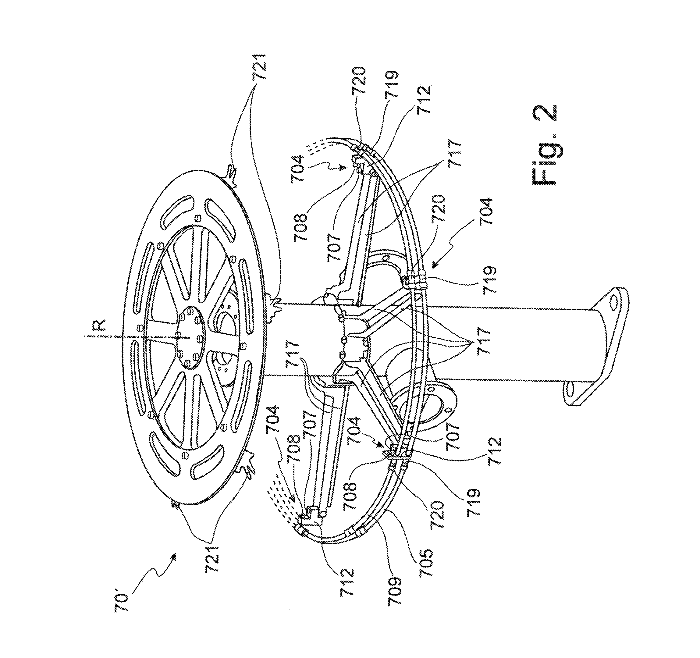 Machine and method for producing and filling containers
