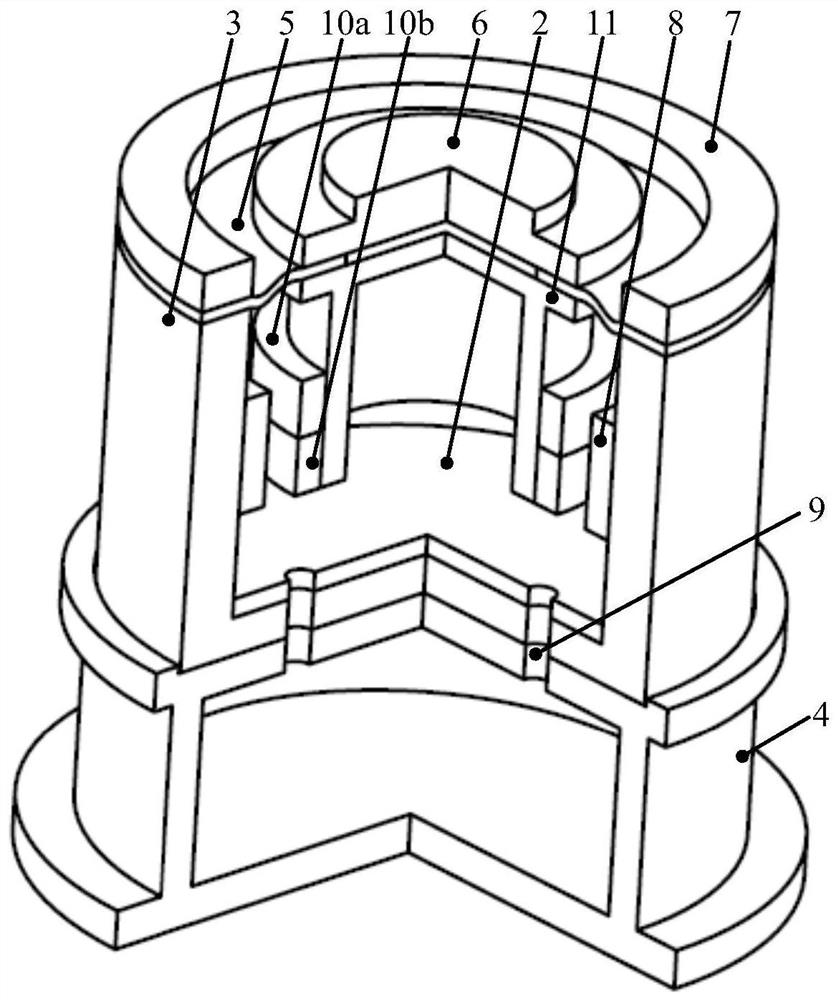 Large load ultra-low frequency air spring vibration isolator based on negative stiffness magnetic spring