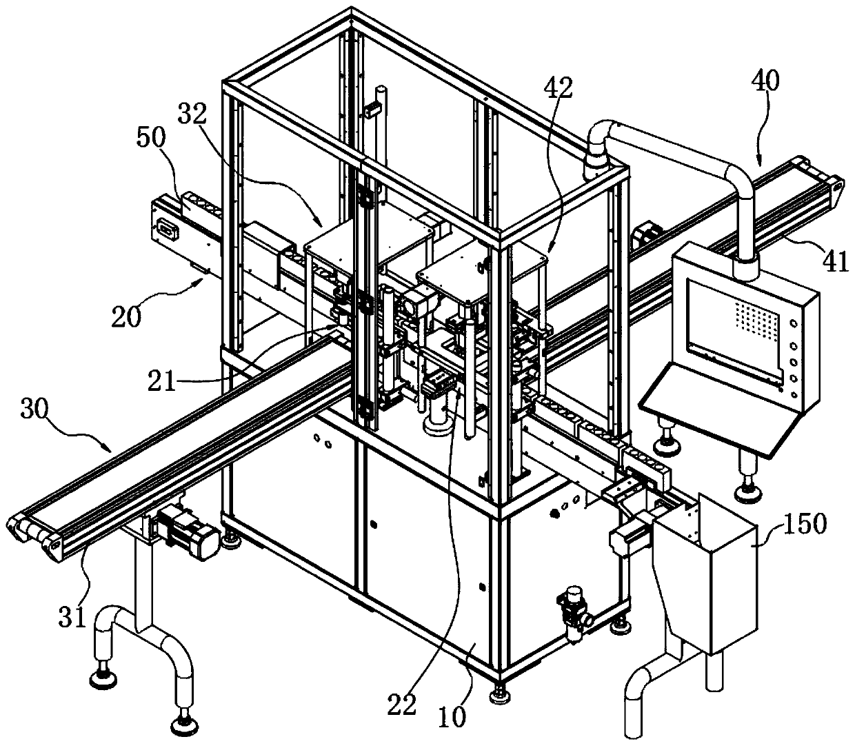 Product pallet entering machine