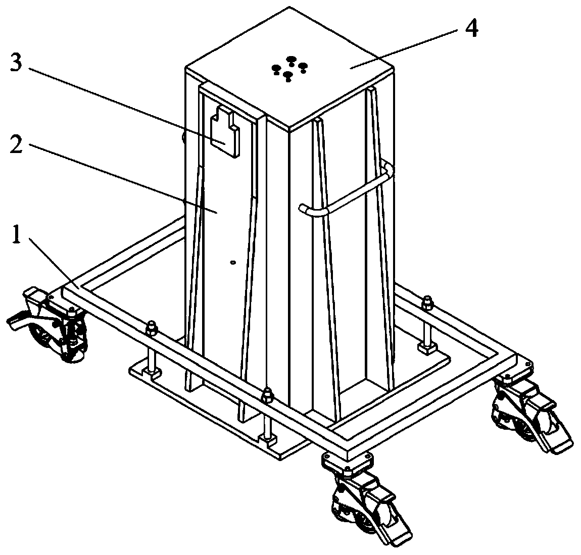 Movable straddle type monorail electric induction type train body supporting device