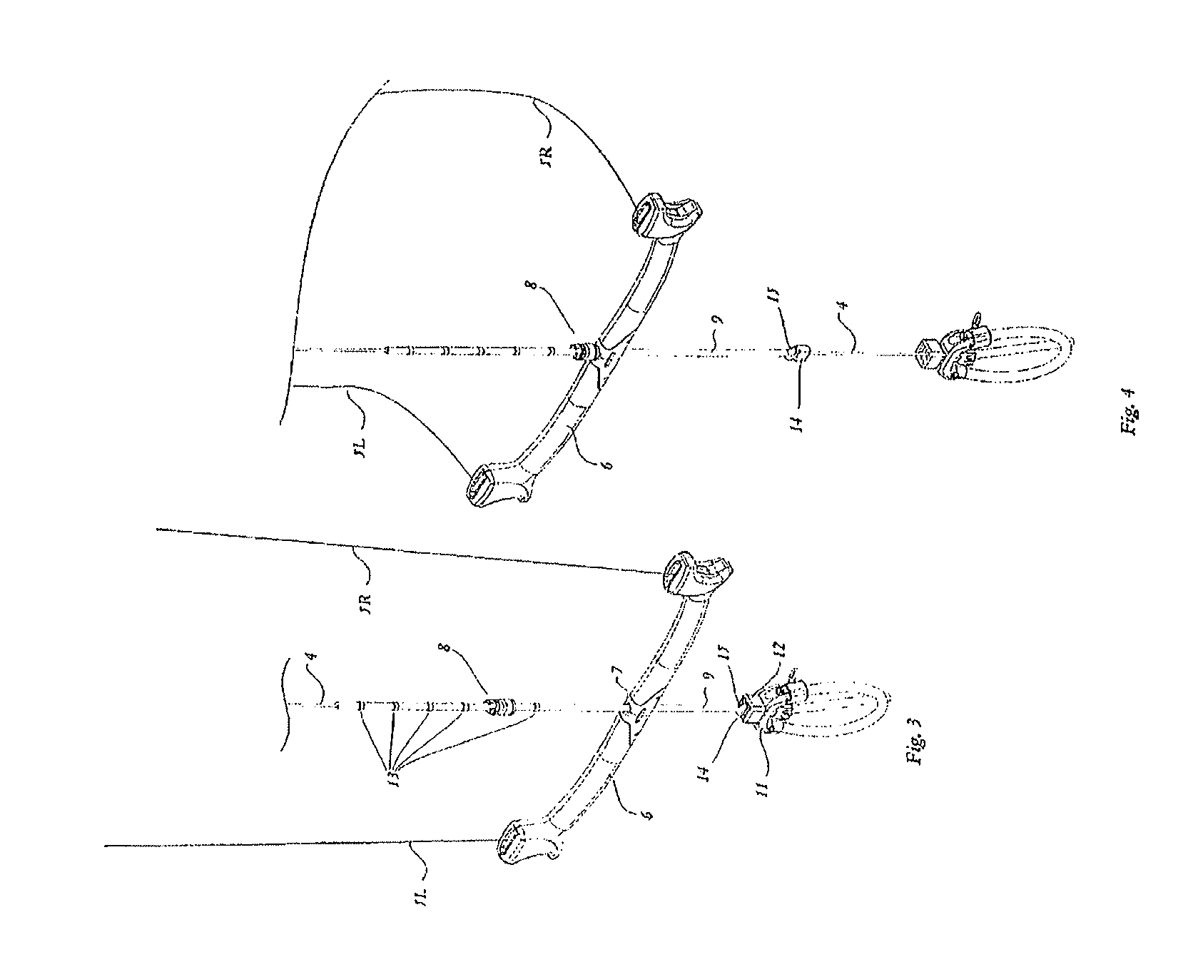 Safety system for a traction kite with releasable adjustable bar stopper