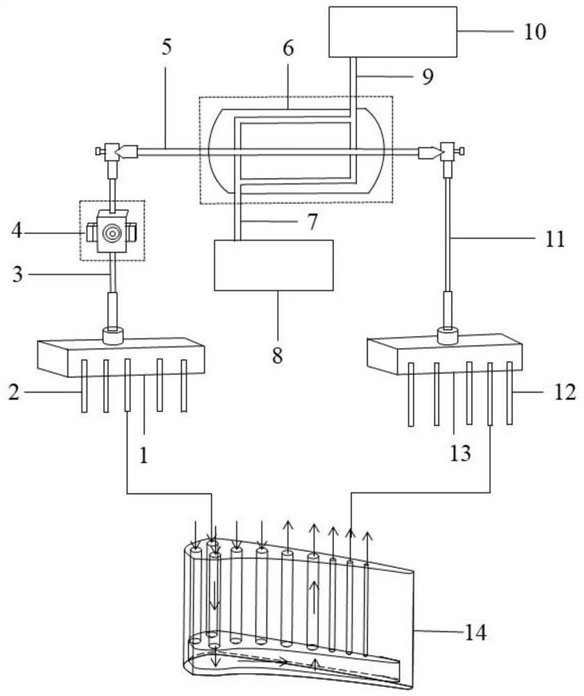 Cooling device for aeroengine turbine guide vane